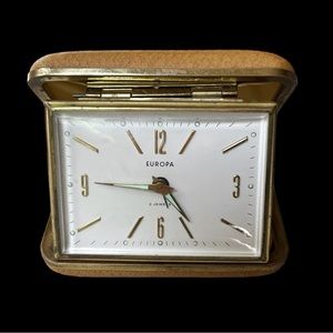 Vintage Europa 7 Jewel Repeater Travel Alarm Clock